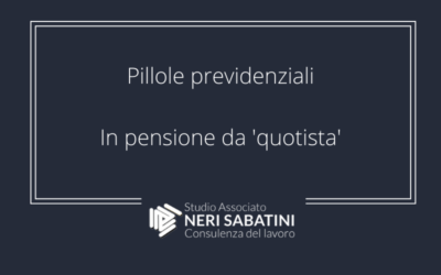 In pensione da ‘quotista’