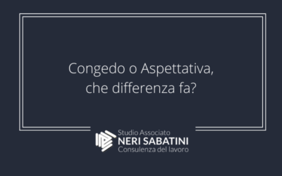 Congedo o aspettativa, che differenza fa?