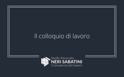 Il colloquio di lavoro