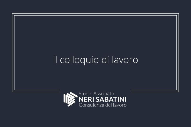 Il colloquio di lavoro