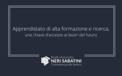 Apprendistato di alta formazione e ricerca