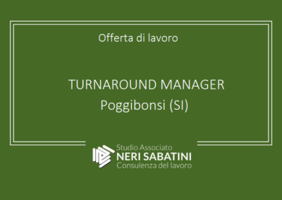 TURNAROUND MANAGER – Poggibonsi (SI)